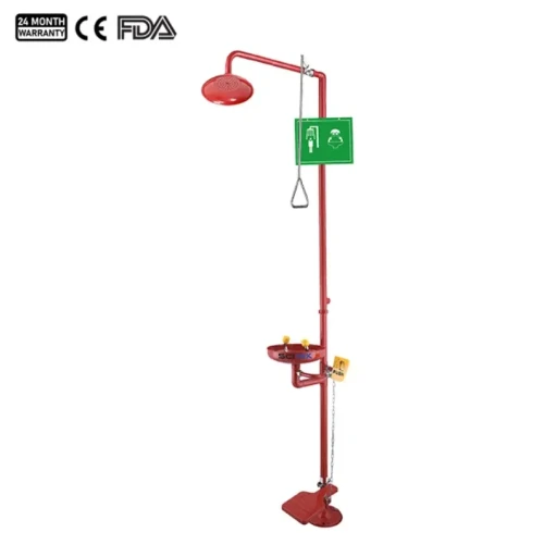 Combined Emergency Shower & Eye Wash, SS304 Ball Valve EW-CS5 Scitek Global